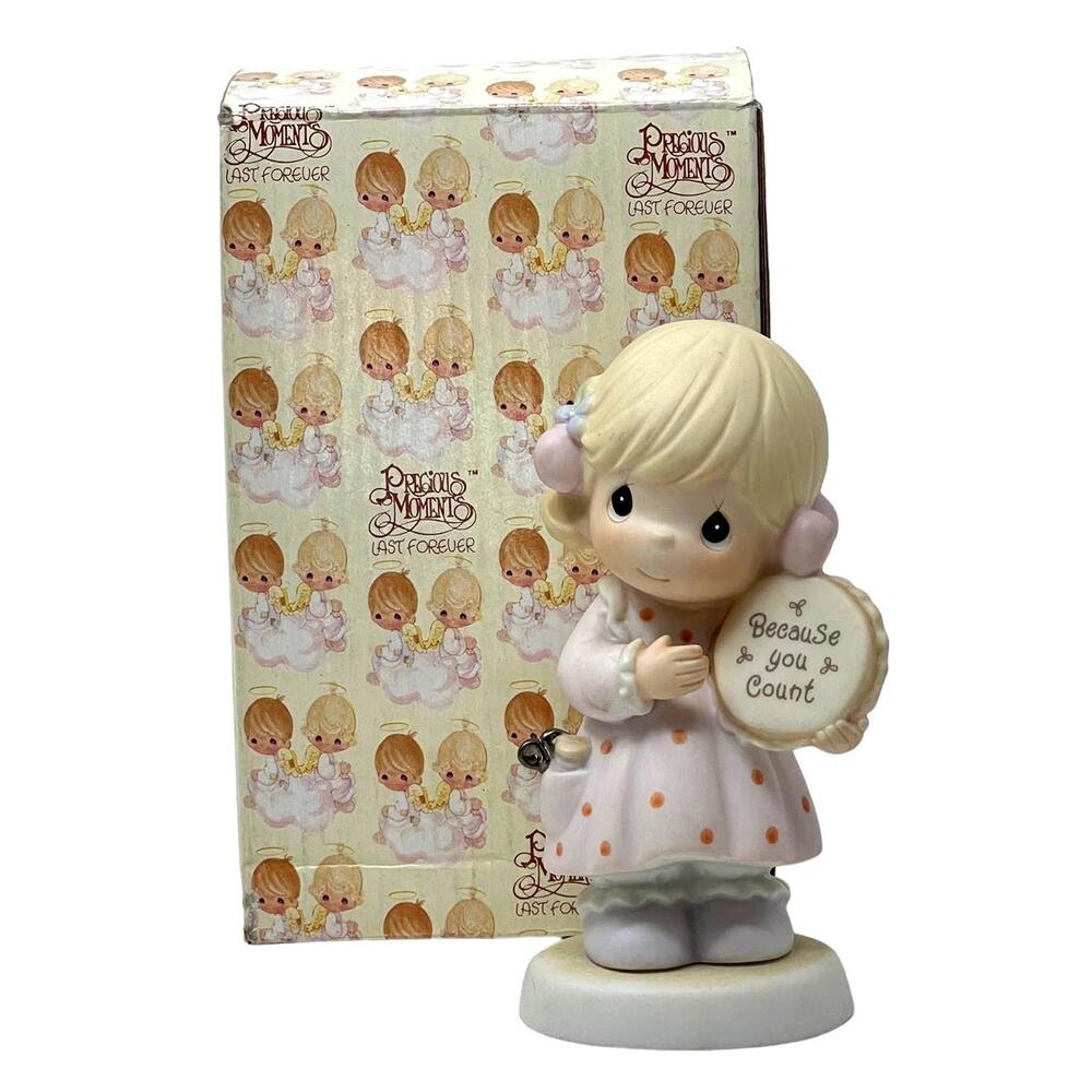Precious Moments "You Count" Figurine #488372 With Original Box Enesco 1998